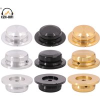 40mm 50mm 60mm CNC Machined Solid Aluminum Pointer Knob Button Cap for Amplifier DAC CD Turntable Potentiometer Volume 6mm Shaft