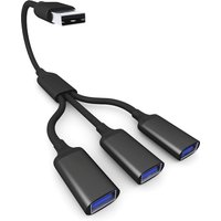 USB Splitter Cable 1 in 3 Out,USB-A expansion hub, multi USB port expansion converter for Car, Laptop,PC/Computer,Keyboard/Mouse