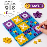 Tic Tac Toe Strategy Board Game, Classic Two Player Desktop Puzzle Game, Family Interactive Party Brain Game, Ideal Holiday Gift