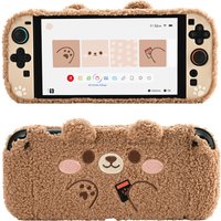 GeekShare Plush Case Compatible with Switch 2 (2025), NS2 Protective Cover for Console and Grip Joy Controller, Plush Bear