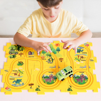 Puzzel Toy Set Rail Car DIY Assemble Jigsaw Flexible Railway Track Parent-child Interaction Toy Electric Car Puzzle Toys Gifts