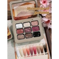 MORDDA 9 Colors Patting Glue Smudge Canned High Saturation Popular Semi-Solid Nail Polish Glue Women's Salon Manicure DIY