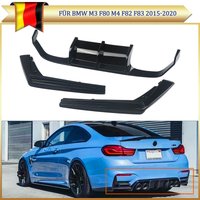 MagicKit PSM Style 3-teiliger Heckdiffusor Spoiler Splitter Lippe Glänzend Schwarz für BMW F80 M3 F82 M4 2015-2020 Karosserie-Kits ABS