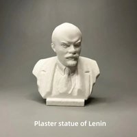 Plaster Statue of Lenin Gypsum Sculpture Artwork Ornaments Idol Gesso Hand Painted Decorations Adornment Communist Party Figures