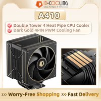 ID-COOLING A410 4 Heat pipes CPU Air Cooler Dual 120mm PWM Fans High Airflow for Intel LGA1700/115X/1200 AMD AM4/AM5 Cooling