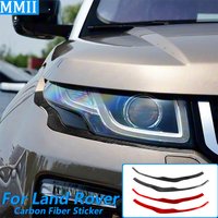 For Land Rover Range Rover Evoque 2012-2015 Carbon Fiber Front Headlight Eyelid Eyebrow Panel Trim Cover Car Accessories Sticker