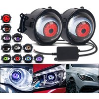 3-inch Devil's Eye LED Car Dynamic Lights Led Lenses Retrofit Kits Assembly Auto Accessories Headlight 12v with Remote Control