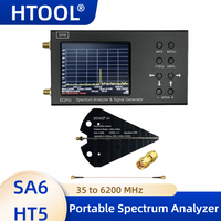 3.2-inch Color Resistive Touchscreen SA6 Spectrum Analyzer and Signal Generator with HT5 Log-Periodic Antenna