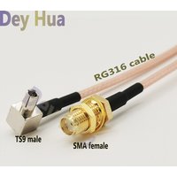 1/10/100pcs sma cable female SMA to TS9 CRC9 male Wifi antenna bent RA RF RG316 FPV antenna adapter cable
