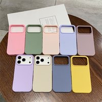 Office Frosted Plain Phone Case for Apple IPhone 17 Air 16 Plus 15 14 13 12 Pro Max Silicone Soft Protective Back Cover