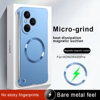 For Honor 400 Pro Ultra Thin Metallic Paint Frameless Hard PC Case for Honor400 400pro Magnetic for Magsafe Protection Cover