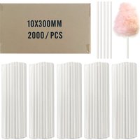 2000 pieces of white cotton paper sticks, perfect for all kinds of parties, dessert making