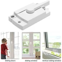 1PC Zinc Alloy Sash Lock 60x25mm Sliding Casement Sash Vertical Slider Fitch Catch Lock White Home Door Window Hardware