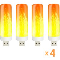 5V USB LED Flame Effect Light Bulbs USB Flame Lamp Candle Bulb Flameless Night Light Flickering Fire Bulb for Home Party Decor