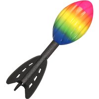 29cm Rainbow Foam Spiral Rocket Football Hand Throwing Toy Outdoor Long Distance Darts Toy Integrative Fun Throwing Game