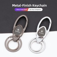 Car Zinc Alloy Keychain Customize Emblem Key Ring For Skoda Octavia VRS Rapid Kodiaq Fabia Karoq Superb Scala Kamiq