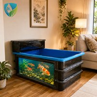 Fiberglass Koi Tank With Viewing Window Custom FRP Fish Tank For Aquarium And Koi Display