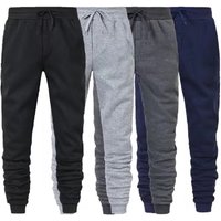 New Plus Size Men's Sweatpants 2XL 3XL Sportswear Elastic Waist Casual Baggy Pants Black Grey Cotton Joggers Male Loose Trousers