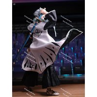 1/12 Hitsugaya Toushirou Boy Figure Mini Scarf Sleeveless Windbreaker Coat Toys Clothes Accessory For 6" Anime Bleach Shf Body
