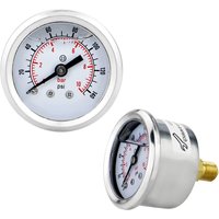 MAIRUIKESI Liquid filled Price Pressure Gauges 40mm(1.5") Back Connection Stainless Steel Case Brass Joint Water Gas Manometer