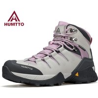 HUMTTO Rutschfeste Wanderstiefel Leder Damen Sportschuhe Winter Outdoor Sicherheits Sneakers Atmungsaktive Trekkingschuhe für Damen