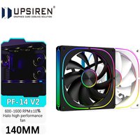 UPSIREN PF-14 V2 140MM ARGB Performance Chassis Fan 600-1600RPM Hydraulic Bearing 5V-3PIN ARGB/4PIN PWM 9 blades Prism Halo Fan