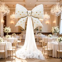 2pcs heart-shaped bow white balloon set, suitable for baby showers, birthday parties, and Western-style weddings