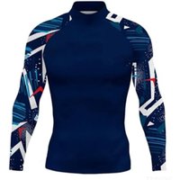 Men's Surfing Swimwear Long Sleeve UV Protection Rash Guard Wear Summer Water Sports Beach Swimming Surf Tight T-shirts