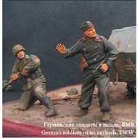 1/35 resin unpainted model kit, military theme, German soldier in ambush, unassembled and unpainted GK, 1557R