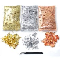 1-5g Imitation Gold Foil Sequins Glitter Foil Paper Nail Art Candle Making Epoxy Resin Filling Decoration Candle Kits