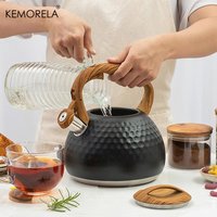 3L Stainless Steel Whistle Boiling Kettle Kitchenware Hammer Pattern Sound Kettle Heat-Resistant Handle Gas Induction Cookers