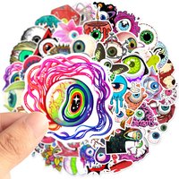 50Pcs Horror Stickers Graffiti Stickers Water Bottle Laptop Phone Bicycle Luggage Case Skateboard Children Adult Sticker