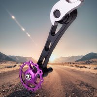 Aluminum Alloy MTB Single Speed Derailleur Chain Tensioner Mountain Road Bike Chain Stabilizer for Hanger Dropout Frame