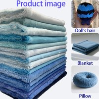 5mm Short Plush Fabric Blue Soft Smooth 150x50cm Artificial Fur Polyester Fabric DIY Plush Sewing Fabric Cotton Doll Fur Fabric
