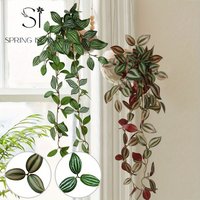 1 Piece of Artificial Net Leaf Vine, Artificial Plant for Home and Wedding Backdrop Wall Hanging Decoration, Floral Vine, Fake Green Plant Wall Hanging, Hanging Bamboo Plum Leaf, Simulated Plant