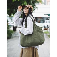 Casual Canvas Tote Bag Women's Fashionable Multi-Functional Handbag Spring Summer Commuter Shoulder Bag Versatile Trendy Bag