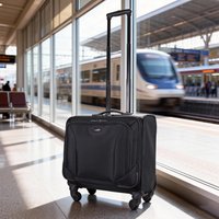 JLY Business Carry-On Cabin Bag – 15.6” Laptop Soft Suitcase, Spinner Wheels, Secure Design, Airline Approved Cabin Size