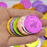 10/25/50pcs Plastic Pirate Coin Clown Pattern Kids Party Fake Treasure Festival Party Birthday Gift Children's Gold Coin Toys