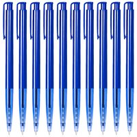 10/60Pcs Deli 0.7mm Ballpoint Pens Fine Tip Smooth Writing for Office School Home Work Blue Black Ink Long Lasting Comfort Grip