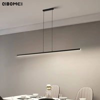 Proste, jednowyrazowe lampy wiszące LED do restauracji, nowoczesne, długie lampy do stołu w jadalni, nad bar, nad wyspę, żyrando