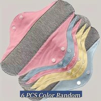 6pcs Leak-Proof & Waterproof Washable IncontinencePads With Graphene Aseptic Technology For Elderly Care Random Color