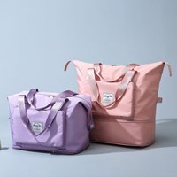 Foldable Travel Bag Stretchable Large Capacity Gym Bags Nylon Waterproof Double Layer Zipper Hangbag Luggage Organizer Tote New