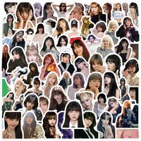 100PCS Kpop Cartoon Twice Girl Group Sticker d Graffiti Decoration Notebook Suitcase Guitar Refrigerator Phone Decals