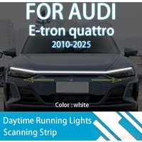 FOR AUDI E-tron quattro 2010-2025 Upgrade LED Daytime Running Light Scan Starting Car Hood DRL Guide Decorative Ambient Lamp 12V