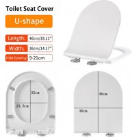 U-Shape Toilet Seat Lid Slow Close Anti-Bacterial Easy to Clean Removable Soft PP Material Strong Pressure Toilet Seat Covers