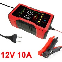 12V 10A Intelligent Car Battery Charger Smart Pulse Repair Automatic Start Fast Charger Car Motorcycle Lead Acid Battery Charger