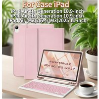 Case for iPad Air 11 Inch (M2) 2024 (M3) 2025, Bluetooth Keyboard Cover for iPad Air 4th 2020 5th 2022 10.9-inch Protective Cove