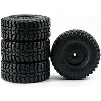 Aluminum Optional Offset RC Wheel Hubs Tire for 1/30 SCX30 Cars (Black Hardware with Tire)