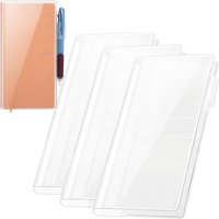 3 Pcs Weekly Plan Book Transparent Cover Plastic Book Protective Cover Waterproof Frosted Texture Tightly Adheres Anti-Friction