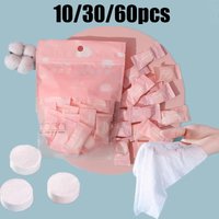 10/60pcs Portable Compressed Face Towels Disposable Cotton Coin Tissue Suitable For Travel Beauty Salon Makeup Remover Cleaning